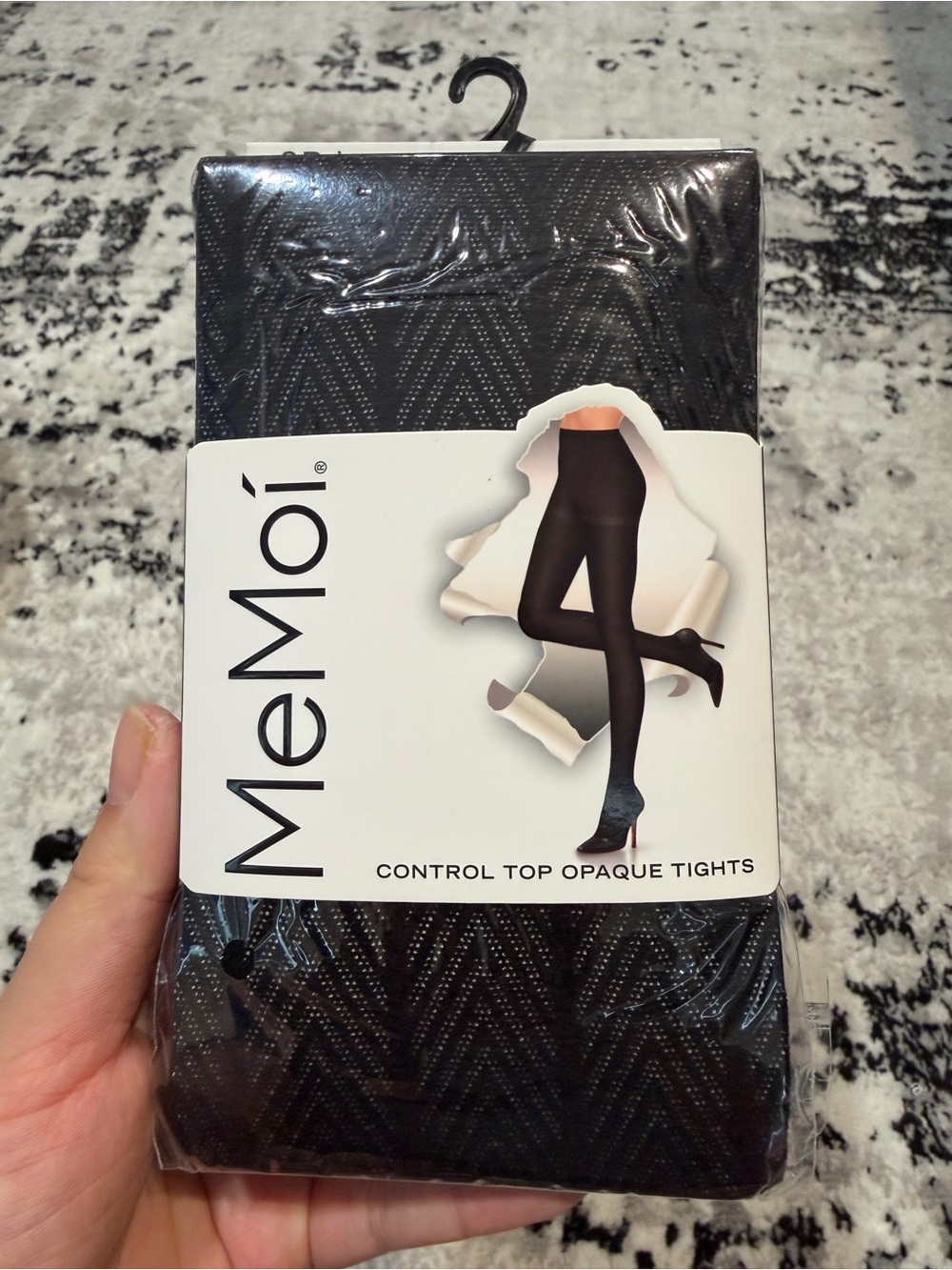 MeMoi Control Top Opaque Tights - Black